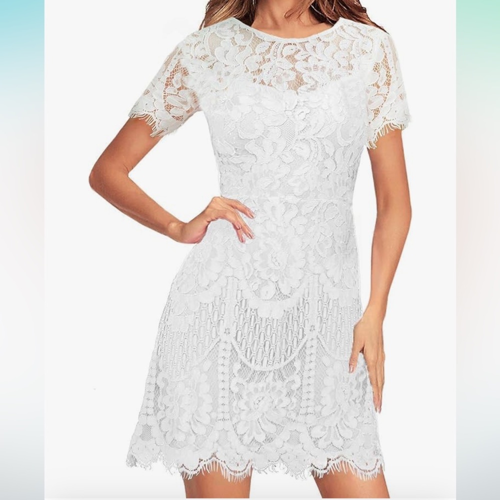 White lace dress size M